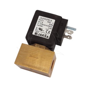 Jakša D221 solenoidinis vožtuvas 0-35bar G1/4'' FPM nerūdijantis plienas 24V AC (320263)