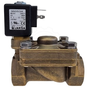 Jakša M260 solenoidinis vožtuvas 0.3-12bar G1'' NBR 24V AC (360534)