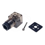 24 V A tipo solenoidinio vožtuvo kištukas su apšvietimu